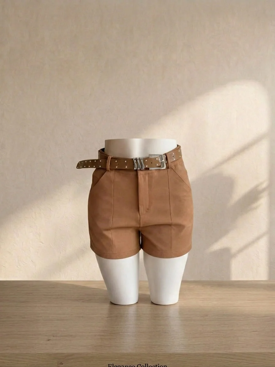 SHORT ALFAIATARIA COM CINTO