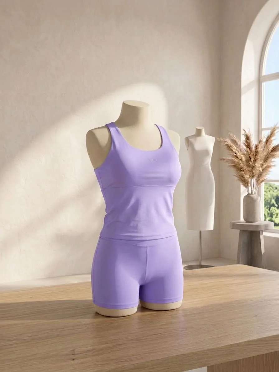 CONJUNTO FITNESS COM BLUSA EM POLIAMIDA